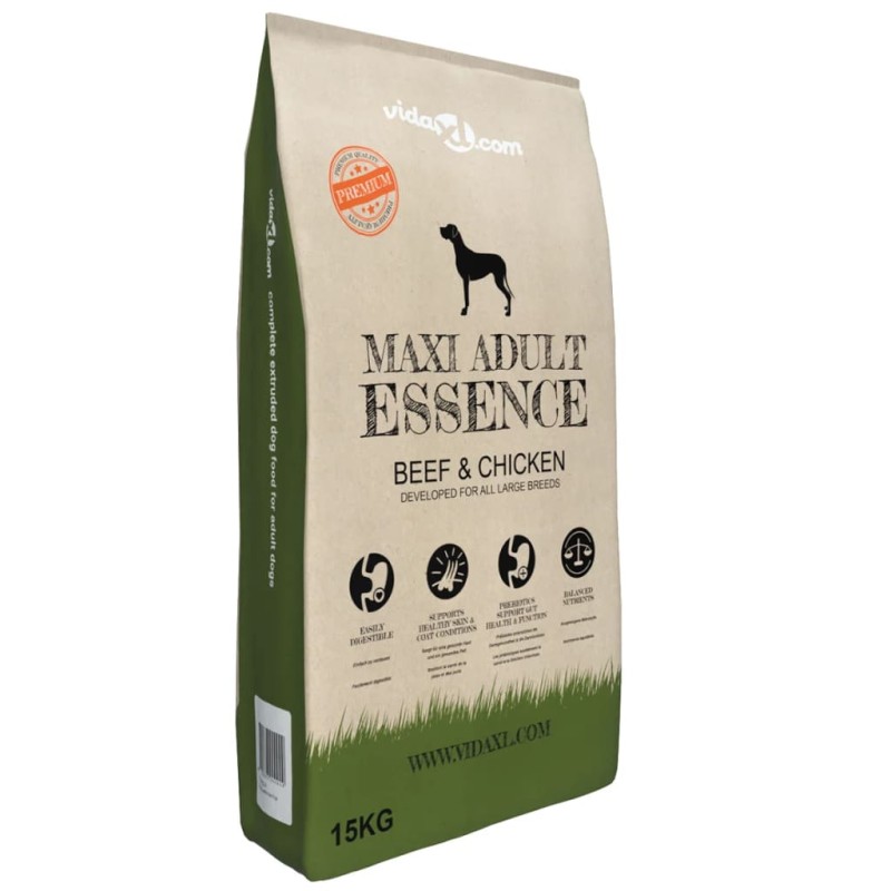 vidaXL Cibo Secco Cani Premium Maxi Adult Essence Beef & Chicken 15kg vidaXL Cibo Secco Cani Premium Maxi Adult Essence Beef & Chicken 15kg