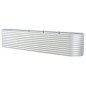 vidaXL Letto Rialzato Giardino 400x80x81 cm in Acciaio Zincato Argento vidaXL Letto Rialzato Giardino 400x80x81 cm in Acciaio Zincato Argento