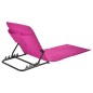 HI Sedia a Stuoia da Spiaggia Pieghevole PVC Rosa HI Sedia a Stuoia da Spiaggia Pieghevole PVC Rosa