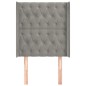 vidaXL Testiera ad Orecchio Grigio Chiaro 83x16x118/128 cm in Velluto vidaXL Testiera ad Orecchio Grigio Chiaro 83x16x118/128 cm in Velluto