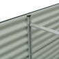 vidaXL Letto Rialzato Giardino 320x80x81 cm in Acciaio Zincato Grigio vidaXL Letto Rialzato Giardino 320x80x81 cm in Acciaio Zincato Grigio