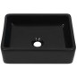 vidaXL Lavandino Rettangolare in Ceramica Nero 41x30x12 cm