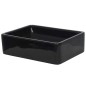 vidaXL Lavandino Rettangolare in Ceramica Nero 41x30x12 cm