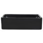 vidaXL Lavandino Rettangolare in Ceramica Nero 41x30x12 cm
