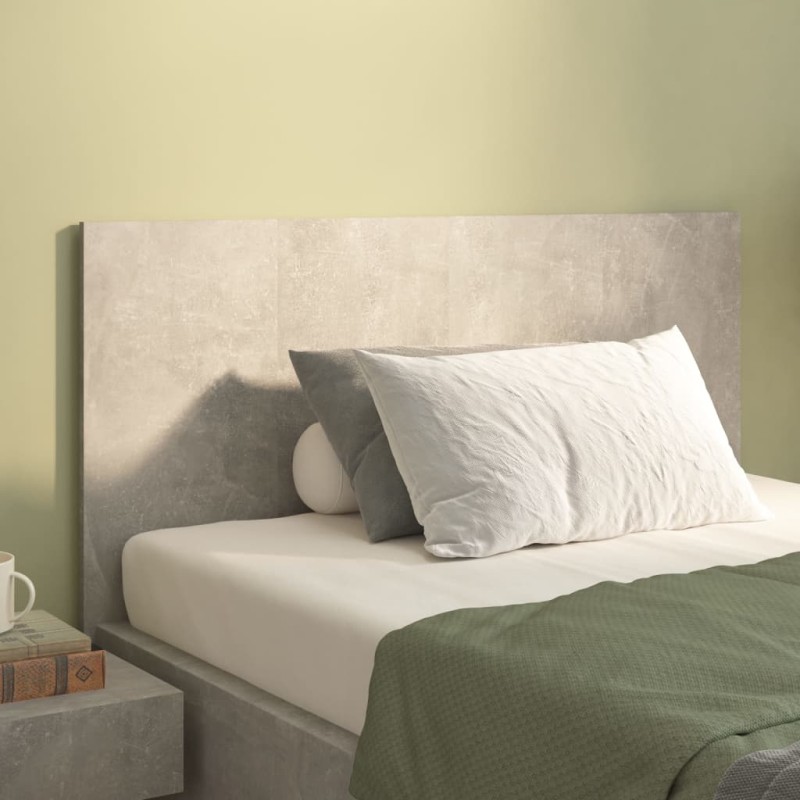 Testiera Letto Grigio Cemento 120x1,5x80cm in Legno Multistrato Testiera Letto Grigio Cemento 120x1,5x80cm in Legno Multistrato