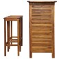 vidaXL Set Tavolo e Sedia da Bar 3 pz in Legno Massello di Acacia vidaXL Set Tavolo e Sedia da Bar 3 pz in Legno Massello di Acacia