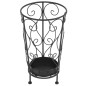 vidaXL Portaombrelli Stile Vintage Metallo 26x46 cm Nero vidaXL Portaombrelli Stile Vintage Metallo 26x46 cm Nero