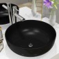 vidaXL Lavandino Tondo in Ceramica Nero 41,5x13,5 cm vidaXL Lavandino Tondo in Ceramica Nero 41,5x13,5 cm