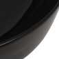vidaXL Lavandino Tondo in Ceramica Nero 41,5x13,5 cm vidaXL Lavandino Tondo in Ceramica Nero 41,5x13,5 cm