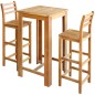 vidaXL Tavolo e Sedia per Bar Set 3 pz in Legno di Acacia Massello vidaXL Tavolo e Sedia per Bar Set 3 pz in Legno di Acacia Massello