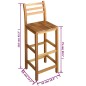 vidaXL Tavolo e Sedia per Bar Set 3 pz in Legno di Acacia Massello vidaXL Tavolo e Sedia per Bar Set 3 pz in Legno di Acacia Massello