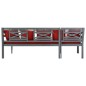 vidaXL Set Divani da Giardino 4 pz in Massello di Acacia Grigio Rosso vidaXL Set Divani da Giardino 4 pz in Massello di Acacia Grigio Rosso