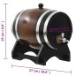 vidaXL Barilotto di Vino con Spina in Legno Massello di Pino 6 L vidaXL Barilotto di Vino con Spina in Legno Massello di Pino 6 L