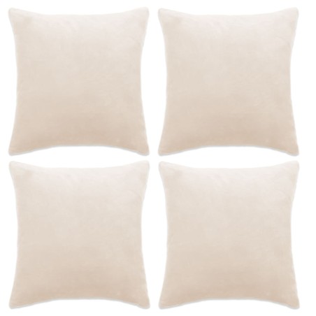 vidaXL Fodere per Cuscini 4 pz in Tessuto 40x40 cm Biano Avorio