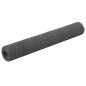 vidaXL Recinzione in Rete per Pollaio in Acciaio e PVC 25x1 m Grigia vidaXL Recinzione in Rete per Pollaio in Acciaio e PVC 25x1 m Grigia