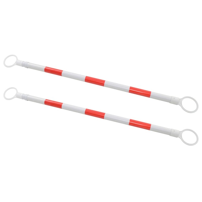 vidaXL Barre Retrattili per Coni Stradali 2 pz ABS 116-197 cm vidaXL Barre Retrattili per Coni Stradali 2 pz ABS 116-197 cm