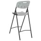 vidaXL Sgabelli da Bar Pieghevoli 2 pz HDPE e Acciaio Bianco vidaXL Sgabelli da Bar Pieghevoli 2 pz HDPE e Acciaio Bianco
