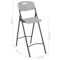 vidaXL Sgabelli da Bar Pieghevoli 2 pz HDPE e Acciaio Bianco vidaXL Sgabelli da Bar Pieghevoli 2 pz HDPE e Acciaio Bianco