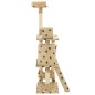 vidaXL Albero per Gatti e Tiragraffi Sisal 140 cm Zampe Stampate Beige vidaXL Albero per Gatti e Tiragraffi Sisal 140 cm Zampe Stampate Beige