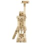 vidaXL Albero per Gatti e Tiragraffi Sisal 140 cm Zampe Stampate Beige vidaXL Albero per Gatti e Tiragraffi Sisal 140 cm Zampe Stampate Beige