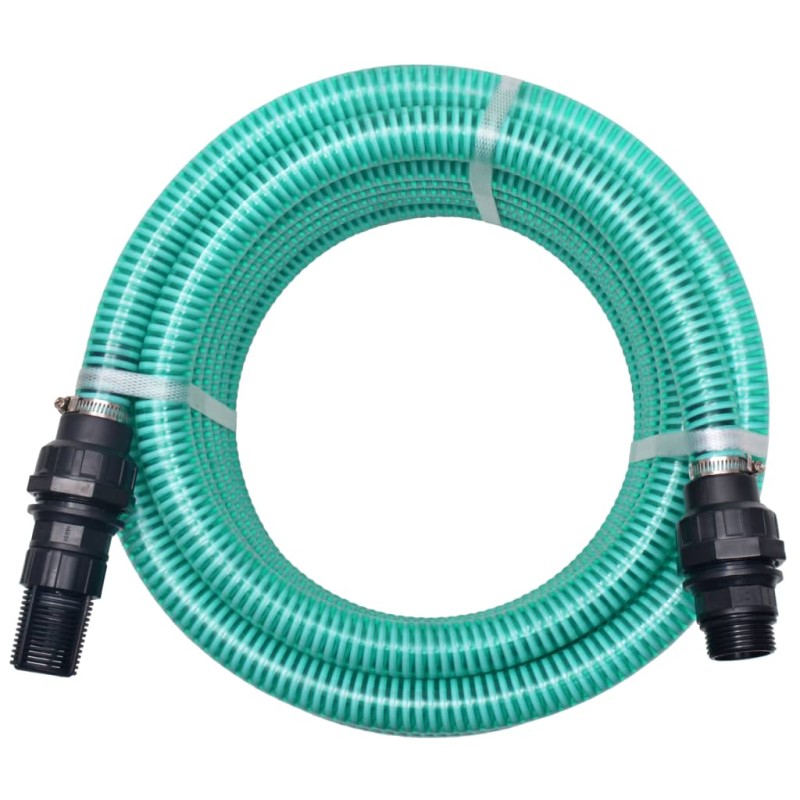 vidaXL Tubo di Aspirazione con Connettori 7 m 22 mm Verde vidaXL Tubo di Aspirazione con Connettori 7 m 22 mm Verde