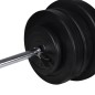 vidaXL Stazione per Squat con Bilanciere e Set di Manubri da 60,5 kg