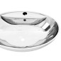 vidaXL Lavandino con Troppopieno 58,5x39x21 cm in Ceramica Argento vidaXL Lavandino con Troppopieno 58,5x39x21 cm in Ceramica Argento