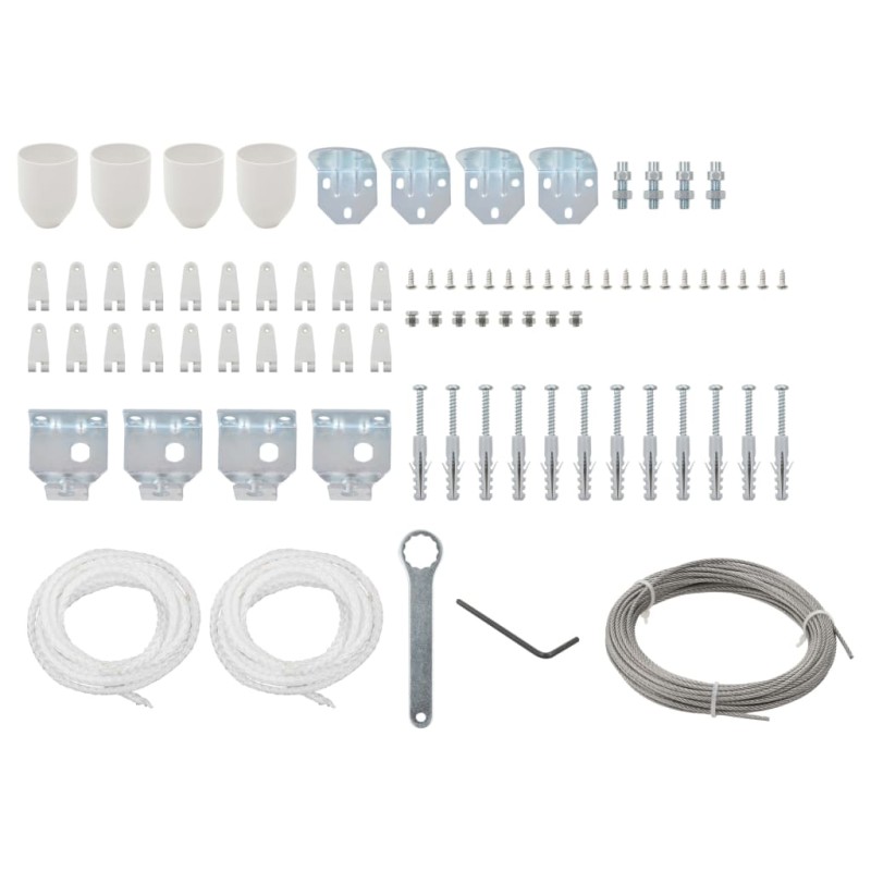 vidaXL Set di Accessori di Montaggio 81 pz per Tenda da Sole vidaXL Set di Accessori di Montaggio 81 pz per Tenda da Sole