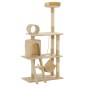 vidaXL Albero per Gatti con Tiragraffi Sisal 140 cm Beige vidaXL Albero per Gatti con Tiragraffi Sisal 140 cm Beige
