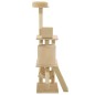 vidaXL Albero per Gatti con Tiragraffi Sisal 140 cm Beige vidaXL Albero per Gatti con Tiragraffi Sisal 140 cm Beige