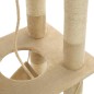 vidaXL Albero per Gatti con Tiragraffi Sisal 140 cm Beige vidaXL Albero per Gatti con Tiragraffi Sisal 140 cm Beige