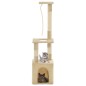 vidaXL Albero per Gatti con Tiragraffi in Sisal 109 cm Beige vidaXL Albero per Gatti con Tiragraffi in Sisal 109 cm Beige