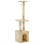 vidaXL Albero per Gatti con Tiragraffi in Sisal 109 cm Beige vidaXL Albero per Gatti con Tiragraffi in Sisal 109 cm Beige