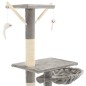 vidaXL Albero per Gatti con Tiragraffi in Sisal 230-250 cm Grigio