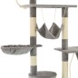 vidaXL Albero per Gatti con Tiragraffi in Sisal 230-250 cm Grigio