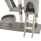 vidaXL Albero per Gatti con Tiragraffi in Sisal 230-250 cm Grigio