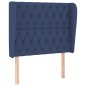 Testiera ad Orecchio Blu 93x23x118/128 cm in Tessuto Testiera ad Orecchio Blu 93x23x118/128 cm in Tessuto