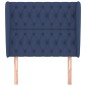 Testiera ad Orecchio Blu 93x23x118/128 cm in Tessuto Testiera ad Orecchio Blu 93x23x118/128 cm in Tessuto