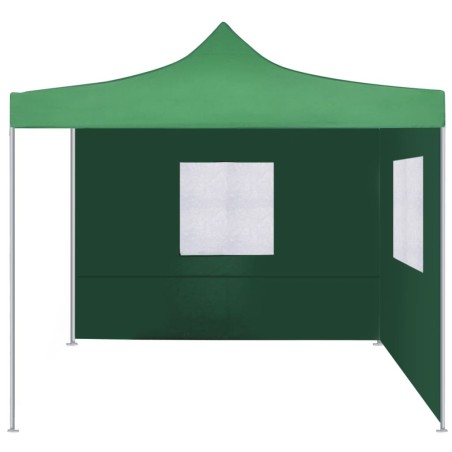 vidaXL Tenda Pieghevole con 2 Pareti 3x3 m Verde