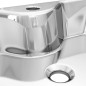 vidaXL Lavandino con Foro per Rubinetto 48x37x13,5 cm Ceramica Argento vidaXL Lavandino con Foro per Rubinetto 48x37x13,5 cm Ceramica Argento