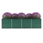 vidaXL Letto Rialzato Giardino in Acciaio Zincato 320x80x77 cm Verde vidaXL Letto Rialzato Giardino in Acciaio Zincato 320x80x77 cm Verde