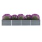 vidaXL Letto Rialzato Giardino in Acciaio Zincato 320x80x45 cm Grigio vidaXL Letto Rialzato Giardino in Acciaio Zincato 320x80x45 cm Grigio