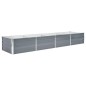 vidaXL Letto Rialzato Giardino in Acciaio Zincato 320x80x45 cm Grigio vidaXL Letto Rialzato Giardino in Acciaio Zincato 320x80x45 cm Grigio