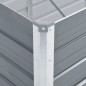 vidaXL Letto Rialzato Giardino in Acciaio Zincato 320x80x45 cm Grigio vidaXL Letto Rialzato Giardino in Acciaio Zincato 320x80x45 cm Grigio