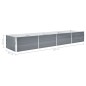 vidaXL Letto Rialzato Giardino in Acciaio Zincato 320x80x45 cm Grigio vidaXL Letto Rialzato Giardino in Acciaio Zincato 320x80x45 cm Grigio