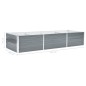 vidaXL Letto Rialzato Giardino in Acciaio Zincato 240x80x45 cm Grigio vidaXL Letto Rialzato Giardino in Acciaio Zincato 240x80x45 cm Grigio