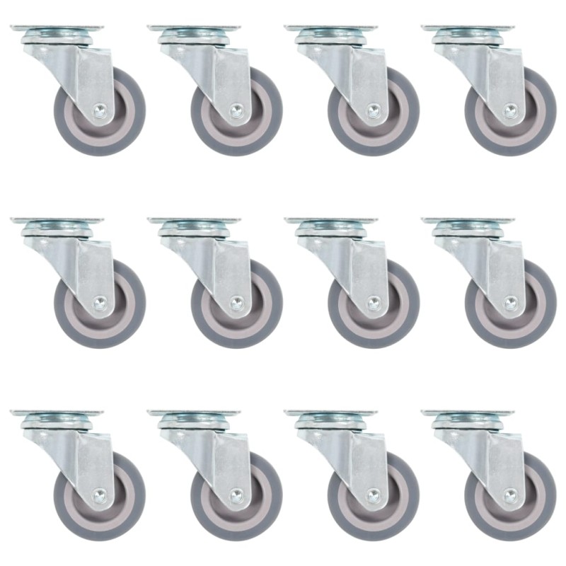 vidaXL Ruote Girevoli 12 pz 50 mm vidaXL Ruote Girevoli 12 pz 50 mm