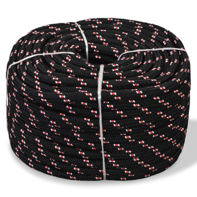 vidaXL Corda Nautica in Polipropilene 16 mm 50 m Nera vidaXL Corda Nautica in Polipropilene 16 mm 50 m Nera