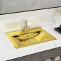 vidaXL Lavandino con Troppopieno 60x46x16 cm in Ceramica Oro vidaXL Lavandino con Troppopieno 60x46x16 cm in Ceramica Oro