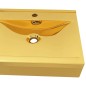 vidaXL Lavandino con Troppopieno 60x46x16 cm in Ceramica Oro vidaXL Lavandino con Troppopieno 60x46x16 cm in Ceramica Oro